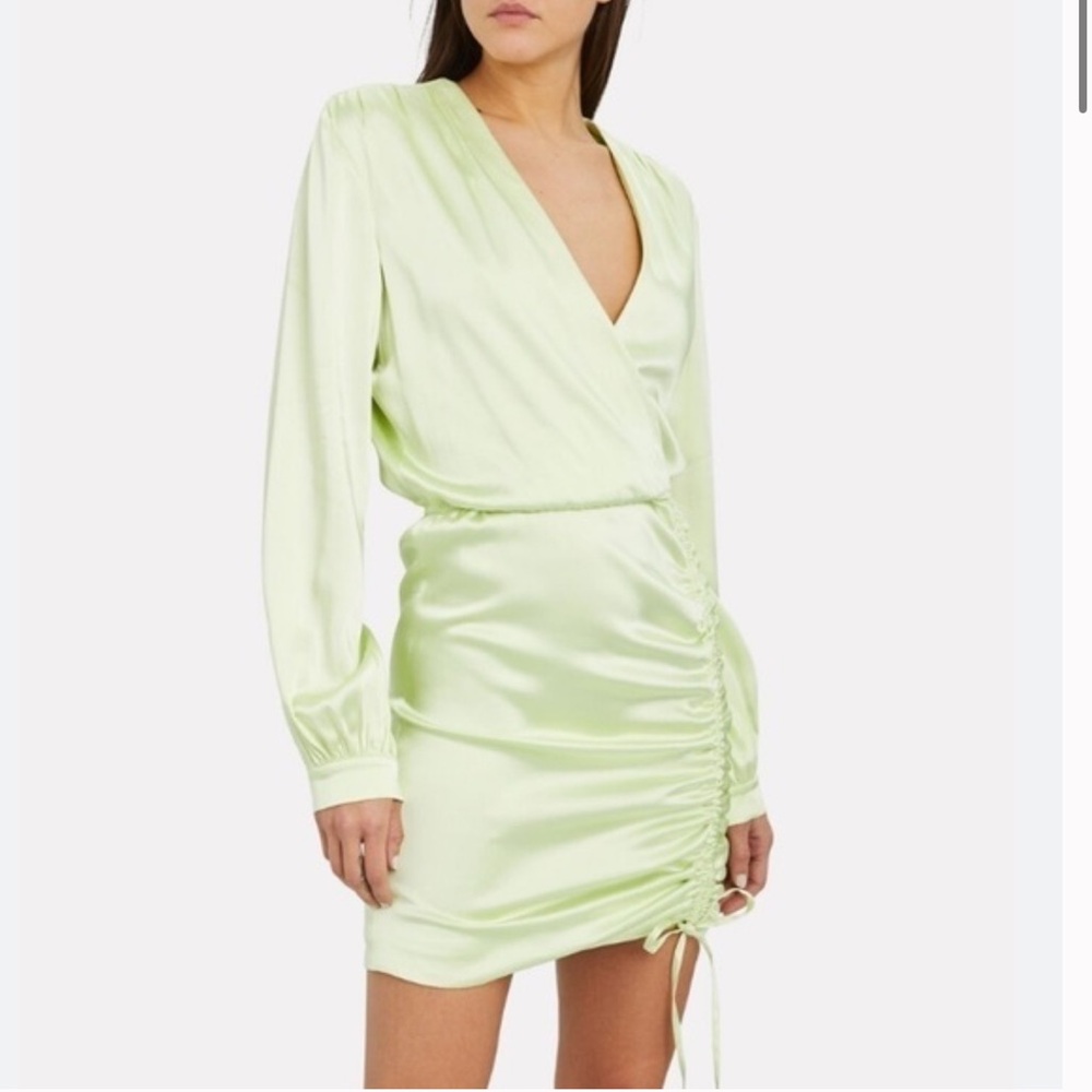 Jonathan Simkhai Justin V-neck Satin Mini Dress